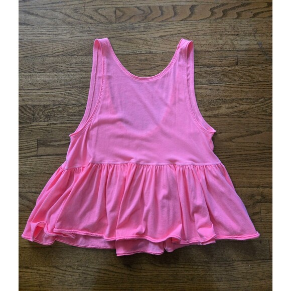 Free People We The Free Pink Peplum Tank Top Size XS NWT - Picture 1 of 6
